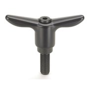 MORTON Adjustable Handle, T-Handle Design, Cast Zinc, 1/2"-13 x 1.57" Steel External Thread, 3.62" Handle Diameter TH-3085